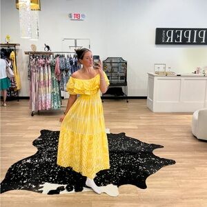 Piper Boutique Daphne Lo Yellow Maxi Dress